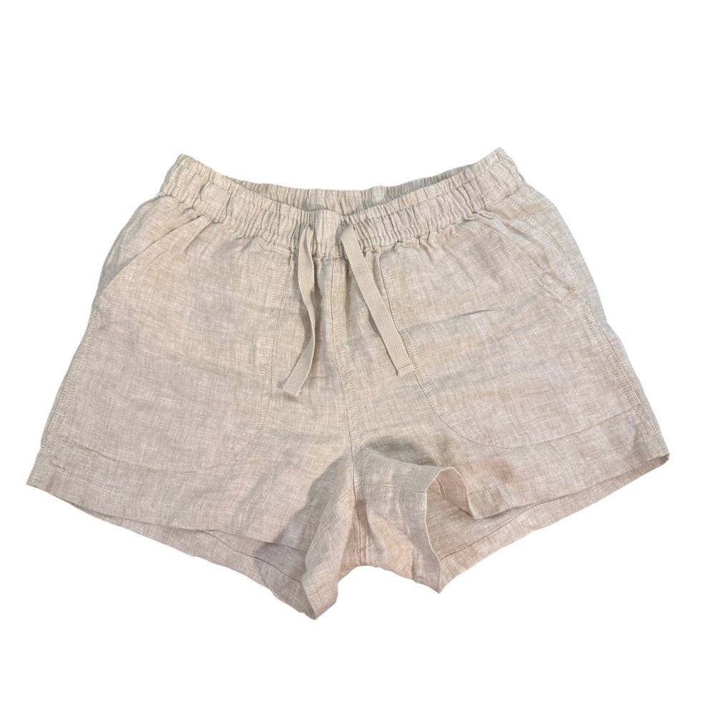 Quince Womens 100% European Linen Shorts Flax Beige XS LB94231-RGEPL001-19307